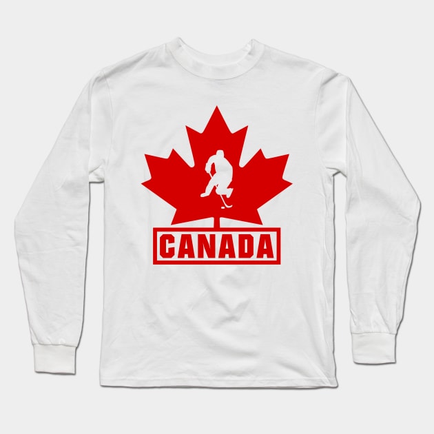 Hockey Canada Long Sleeve T-Shirt by colorsplash